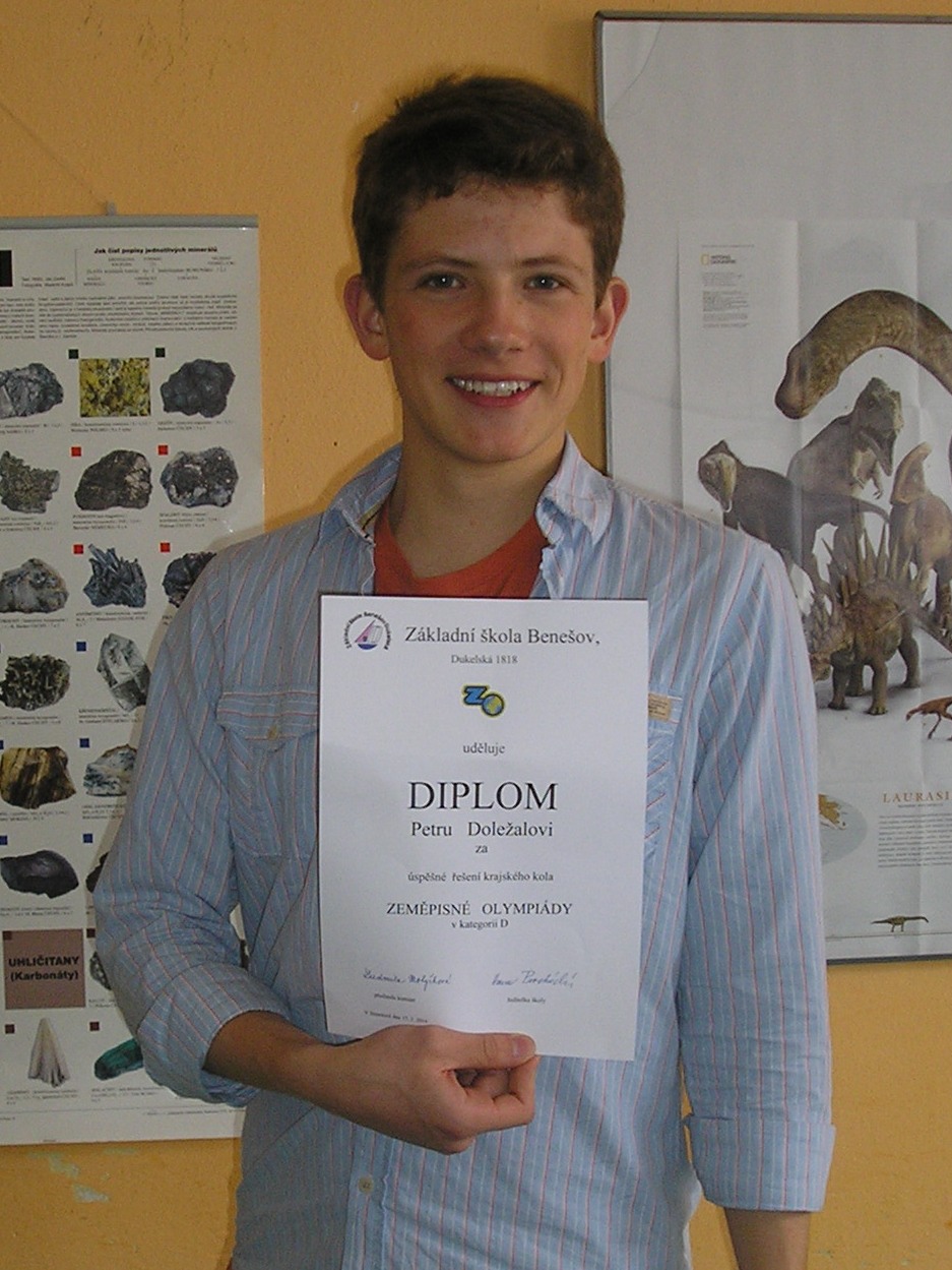 Petr Doležal obsadil 4. místo v krajském kole Zeměpisné olympiády