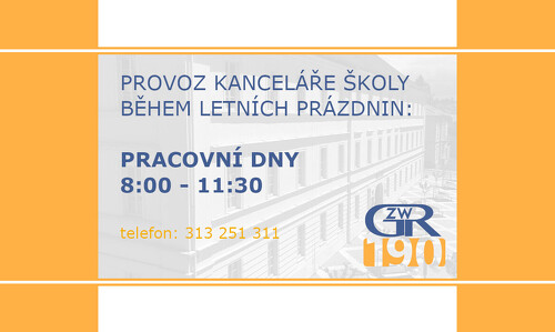 Provoz kanceláře školy během letních prázdnin