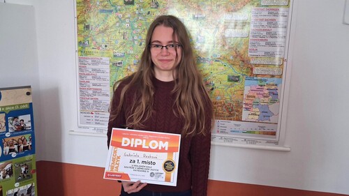 Gabriela Rezková ovládla krajské kolo soutěže v němčině