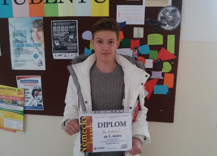 Jan Kratochvíl zvítězil v krajském kole olympiády v německém jazyce!